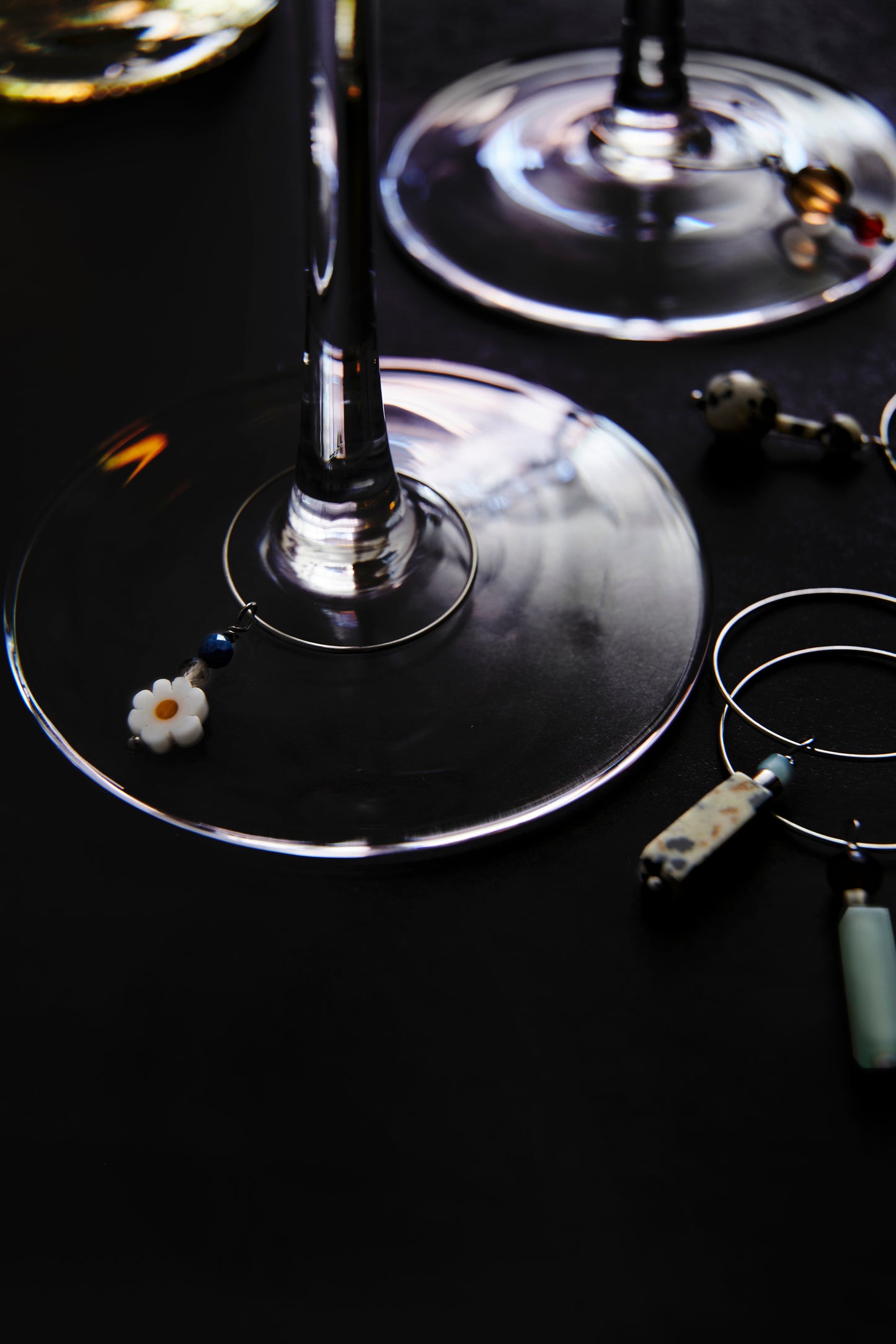 Set of 6 wine glass rings