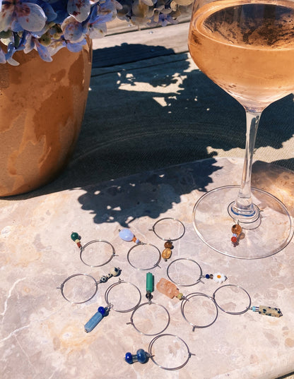 Set of 6 wine glass rings